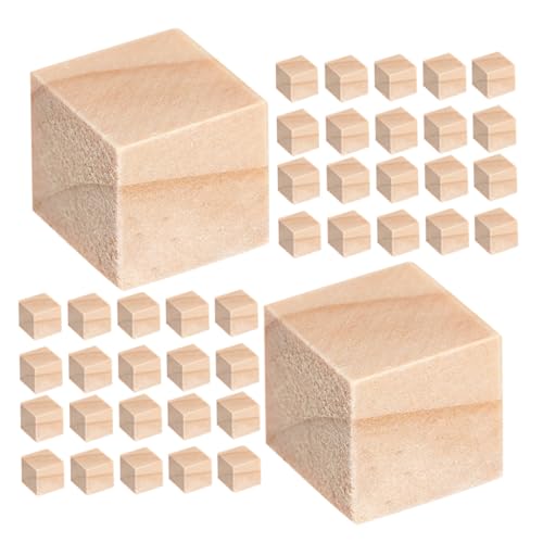 SHINEOFI 200 Stück Holzwürfel aus Massivem Kiefernholz für Bastelprojekte Stabile Kleine Holzblöcke zum Diy Lernen und Kreativen Bauen für Familienaktivitäten von SHINEOFI