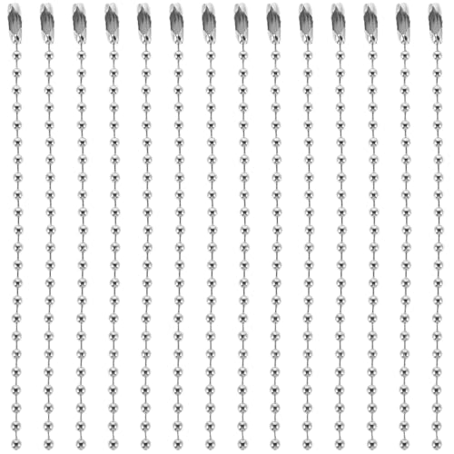 SHINEOFI 200 Stück Kugelkette Silber Metall Perlenkette mit Verbindern für DIY Schlüsselanhänger Schmuck Anhänger Etiketten Aufhängung Zubehör SHINEOFI 200 Stück Kugelkette Silber Metall Perlenkette mit Verbindern für DIY Schlüsselanhänger Schmuck Anhänger Etiketten Aufhängung Zubehör von SHINEOFI