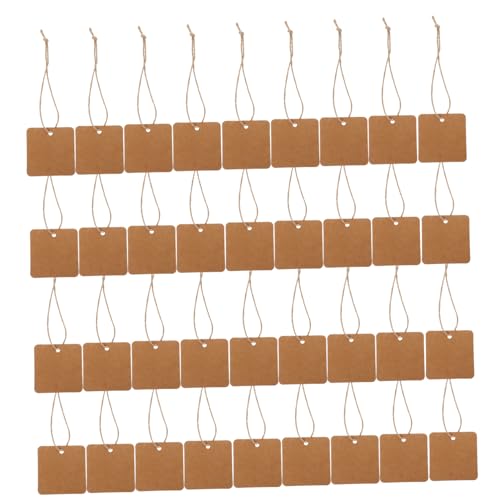 SHINEOFI 200 Stück Leere Etiketten für Kleidung Schmuck und Beschreibbar für Einzelhandel und Diy Projekte Quadratisch von SHINEOFI