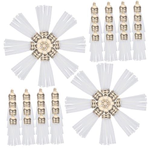 SHINEOFI 200 Stück Mini Quasten aus Kunstleder Weiß Leichte Anhänger für Taschen Schlüsselanhänger und Schmuck Vielseitige DIY Bastelaccessoires für Handtaschen und Armbänder SHINEOFI 200 Stück Mini Quasten aus Kunstleder Weiß Leichte Anhänger für Taschen Schlüsselanhänger und Schmuck Vielseitige DIY Bastelaccessoires für Handtaschen und Armbänder von SHINEOFI