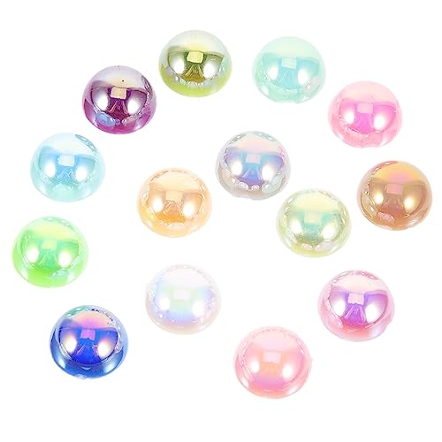 SHINEOFI 200 Stück Nägel Perlen Mit Flacher Rückseite Halbperlen Cabochons Perle Lose Perlen Wohnung Dekorationen Nagel Schüttgut Perlen Zum Basteln Scrapbooking-perlen Flache Perlen Harz von SHINEOFI
