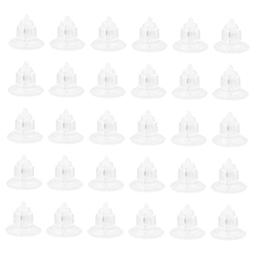 SHINEOFI 200 Stück Ohrstecker Stopper Transparente Weiche Ohrhaken Verschlüsse für Schmuck Langlebige Ohraccessoires für Alltag und Besondere Anlässe von SHINEOFI
