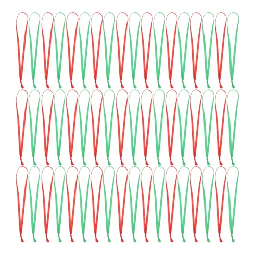 SHINEOFI 200 Stück Ornament Hangers Rote und Grüne Weihnachtsbaum Schleifenbänder Dünne Polyesterbänder für Weihnachtsbaum Anhänger Tür Fensterdeko Festliche Partydekoration von SHINEOFI