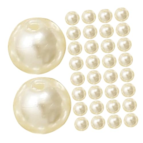 SHINEOFI 200 Stück Runde Abs Imitationsperlen mit Bastelperlen für Schmuckherstellung Armbänder und Cremefarbe für Kreative Diy Projekte von SHINEOFI
