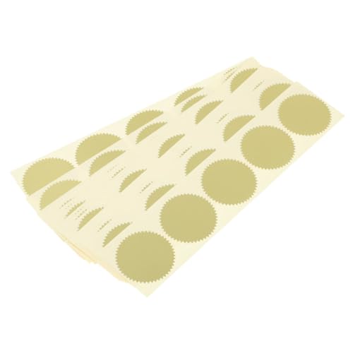 SHINEOFI 200 Stück Schablonenaufkleber Siegel für Büros Glückwunsch Aufkleber Zertifikat-Siegel-Aufkleber Aufkleber für Abschlusszeugnisse metallische Dichtungen mit gezackter Kante Golden von SHINEOFI