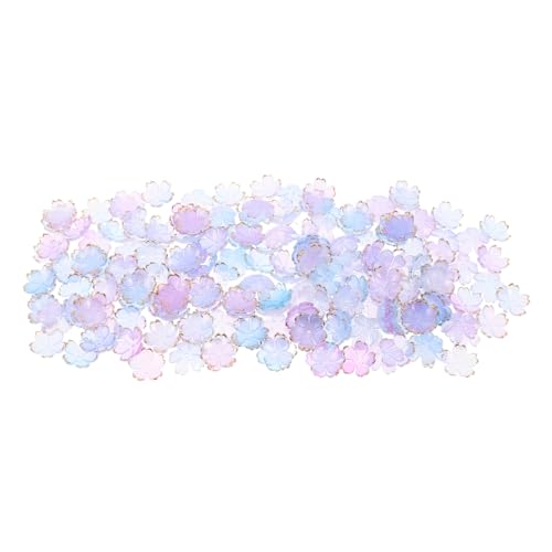 SHINEOFI 200 Stück Spacer Caps für Schmuckherstellung Gradient Kirschblüten Acryl Blütenkappen Leichte Vielseitige Perlenabdeckungen für DIY Armbänder Halsketten Haarspangen und von SHINEOFI