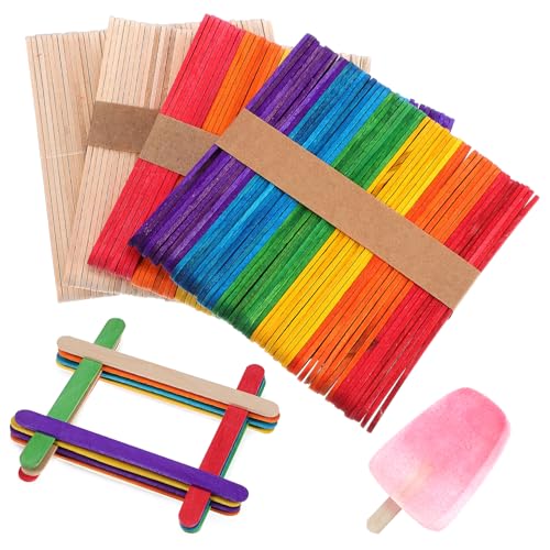 SHINEOFI 200 Stück Teiliges Holzstäbchen für Eis und Basteln Naturfarbene Bunte Holzstäbchen mit Glatten Kanten Langlebig Vielseitig für Diy Projekte und Kreative Kunstwerke zu Hause SHINEOFI 200 Stück Teiliges Holzstäbchen für Eis und Basteln Naturfarbene Bunte Holzstäbchen mit Glatten Kanten Langlebig Vielseitig für Diy Projekte und Kreative Kunstwerke zu Hause von SHINEOFI