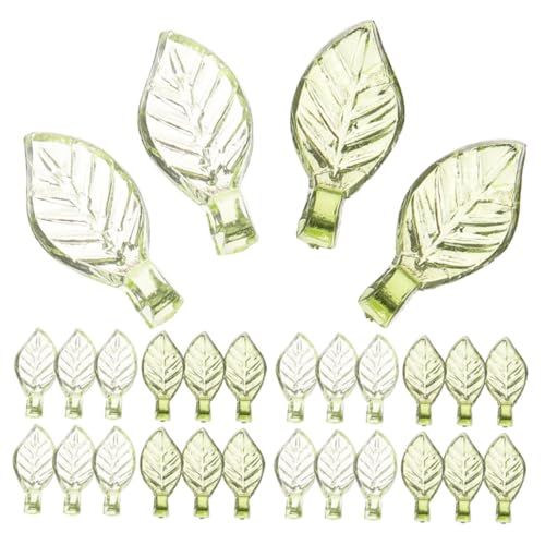 SHINEOFI 200 Stück Transparente Grüne Blattperlen für Diy Schmuck für Armbänder und Bastelprojekte Leicht und Langlebig SHINEOFI 200 Stück Transparente Grüne Blattperlen für Diy Schmuck für Armbänder und Bastelprojekte Leicht und Langlebig von SHINEOFI
