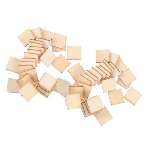 SHINEOFI 200 Stück Unfertige Quadratische Holzstücke für Diy Handwerk Malen Färben und Heimdekoration Lernspielzeug und Kunstprojekte von SHINEOFI