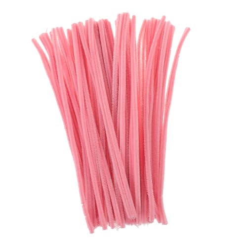SHINEOFI 200 Stück Verdrehtes Stabmaterial Stöcke Bastelbedarf Für Diy Gedrehter Stick Verdrehter Stab Drehstockspielzeug Biegbarer Stab Chenille-stiele Diy -handwerk Rosa Plüsch von SHINEOFI