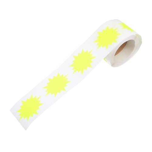 SHINEOFI 200 Stück Verkaufsschild-aufkleber: Fluoreszierendes Papier, Garage, Einzelhandel, Verkaufsschilder, Hof, Preisschilder, Plakattafel, Dekorationen, Gelb von SHINEOFI