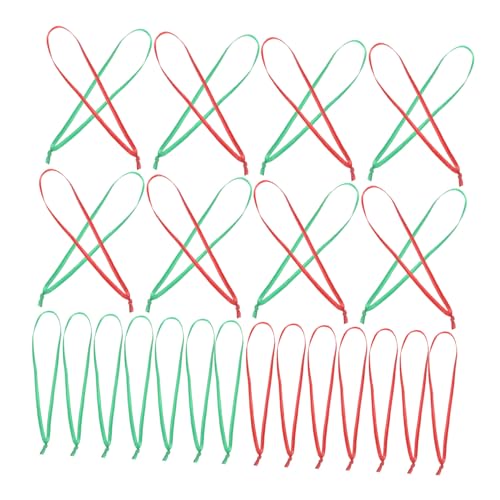 SHINEOFI 200 Stück Weihnachtsbaum Deko Hängerbänder Rot Grün Farbintensive Ornament Hanger Strings Langlebige Fade-resistente Weihnachtsbaum Schmuck Aufhängung für Festliche Party von SHINEOFI