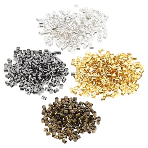 SHINEOFI 2000 Stück Schmuck Quetschperlen 2 Mm Röhren Abstandshalterperlen Zum Basteln – Bastelzubehör Für Elegante Halsketten Armbänder Ohrringe SHINEOFI 2000 Stück Schmuck Quetschperlen 2 Mm Röhren Abstandshalterperlen Zum Basteln – Bastelzubehör Für Elegante Halsketten Armbänder Ohrringe von SHINEOFI