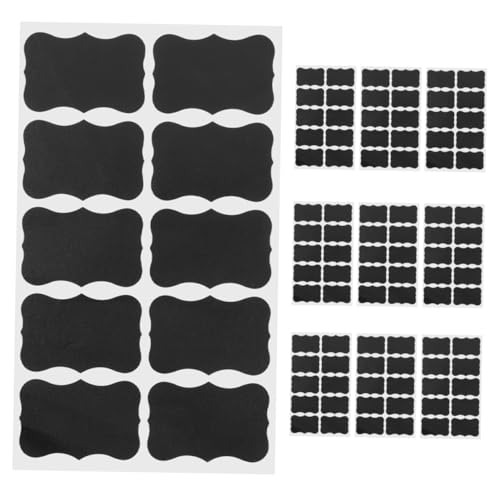 SHINEOFI 200Stücke Kreidetafel Wiederverwendbare Selbstklebende Sticker für Gläser Flaschen und Behälter Schwarz Ablösbar und Vielseitig Einsetzbar für Partys von SHINEOFI