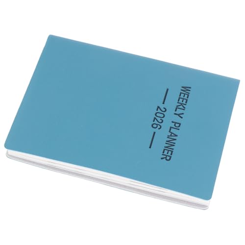 SHINEOFI 2026 Agenda-Buch Wochenplaner für die Handtasche kleiner Notizblock Planer Agenda Organizer notizbuch für die arbeit monatlicher Kalenderplaner Papier Blue von SHINEOFI