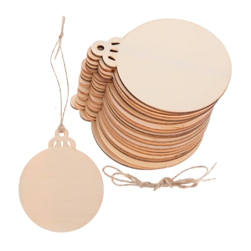 SHINEOFI 20Stücke Hängende Holzscheiben für DIY Runde Bauholz Blank Anhänger für Wohnkultur mit Kurzen Juteschnüren Bastelmaterialien für SHINEOFI 20Stücke Hängende Holzscheiben für DIY Runde Bauholz Blank Anhänger für Wohnkultur mit Kurzen Juteschnüren Bastelmaterialien für von SHINEOFI
