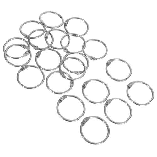 SHINEOFI 20Stücke Metall Binderringe für Karteikarten und Sammelalben Robuste und Praktische Loseblatt Ringe aus für Notizbücher und Bürobedarf von SHINEOFI