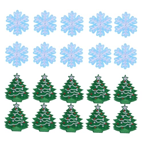 SHINEOFI 20Stücke Weihnachtsbaum Gestickte Aufnäher Festliche Applikationen für Kleidung Taschen und Hüte für Langlebige Nutzung Kreative Weihnachtsdeko SHINEOFI 20Stücke Weihnachtsbaum Gestickte Aufnäher Festliche Applikationen für Kleidung Taschen und Hüte für Langlebige Nutzung Kreative Weihnachtsdeko von SHINEOFI