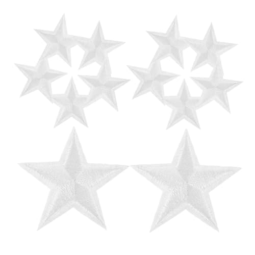 SHINEOFI 24 Stück Bestickte Aufnäher Mit Sternen Für Kleidung, Zum Aufbügeln, Stern-stickerei-applikation, Ideal Für Rucksäcke, Hüte, T-shirts, Jeans, Jacken, Nähdekorationen, Weiß SHINEOFI 24 Stück Bestickte Aufnäher Mit Sternen Für Kleidung, Zum Aufbügeln, Stern-stickerei-applikation, Ideal Für Rucksäcke, Hüte, T-shirts, Jeans, Jacken, Nähdekorationen, Weiß von SHINEOFI