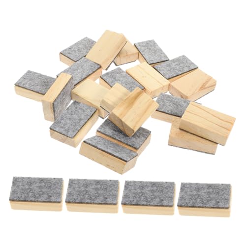 SHINEOFI 24 Stück Kleine Tafelwischer Kreide Lehrer Klassenzimmerbedarf Whiteboard Staubtuch Klassenzimmer Tafelwischer Tafelreiniger Staubtuch Holz Whiteboard Radiergummi Filz von SHINEOFI