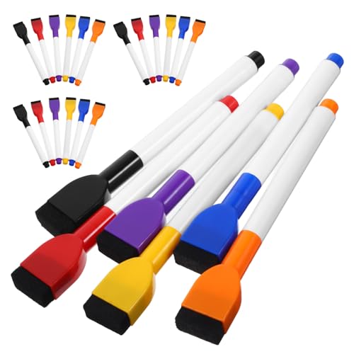 SHINEOFI 24 Stück Löschbare Tintenstifte Whiteboard Whiteboard Marker Trocken Abwischbare Markierstifte Trocken Abwischbare Stifte Mit Radiergummi Mit Radiergummi von SHINEOFI