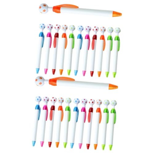 SHINEOFI 24 Stück Teiliges Fußball Kugelschreiber Material Druckbar Langlebig Nachfüllbar Bunte Sportstifte für Schule Büro und Originelle Schreibwaren für Fußballfans Zufällige Farbe SHINEOFI 24 Stück Teiliges Fußball Kugelschreiber Material Druckbar Langlebig Nachfüllbar Bunte Sportstifte für Schule Büro und Originelle Schreibwaren für Fußballfans Zufällige Farbe von SHINEOFI