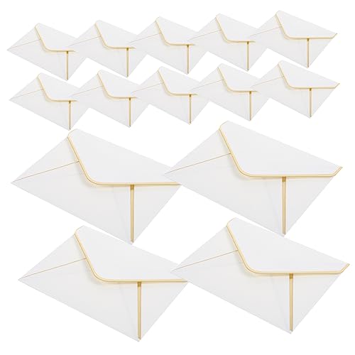 SHINEOFI 24 Stück Teiliges Goldgeränderte Briefumschläge aus Aluminiumfolie für Einladungen Elegante Dekorative Umschläge für Hochzeiten und Besondere Anlässe SHINEOFI 24 Stück Teiliges Goldgeränderte Briefumschläge aus Aluminiumfolie für Einladungen Elegante Dekorative Umschläge für Hochzeiten und Besondere Anlässe von SHINEOFI