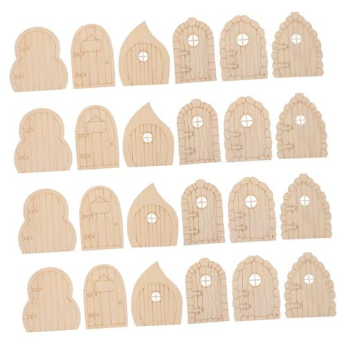 SHINEOFI 24 Stück Teiliges Holz Diy Miniatur Holztüren Unlackiert Naturholz Mini Gartenhaus Fenster Dekoration Für Innenbereich und Garten SHINEOFI 24 Stück Teiliges Holz Diy Miniatur Holztüren Unlackiert Naturholz Mini Gartenhaus Fenster Dekoration Für Innenbereich und Garten von SHINEOFI