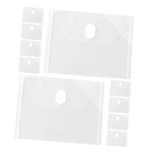SHINEOFI 24 Stück Teiliges Wasserdichte Transparente Dokumenten-taschen aus Dickem Pp-material mit Schnellverschluss Klarer Sichtfenster als Organizer für Quittungen Bargeld und Papiere von SHINEOFI