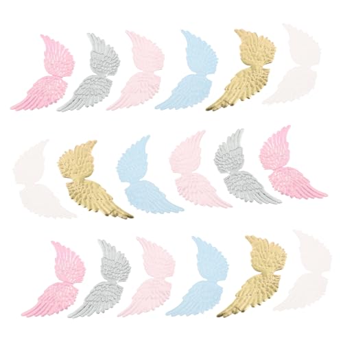 SHINEOFI 24 Stück Teiliges Wing Applique aus Beständigem Stoff Bestickte Flügel Patches zum Aufbügeln und Annähen für Jacken Jeans Rucksäcke und DIY Kleidung Reparatur Farblich Gemischt von SHINEOFI