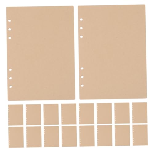 SHINEOFI 240 Stück Nachfüllpapier Blanko Ringbuch Einlagen Nachfüllbare Lose Kraftpapier für Notizen Skizzen Entwürfe Büro Schule von SHINEOFI