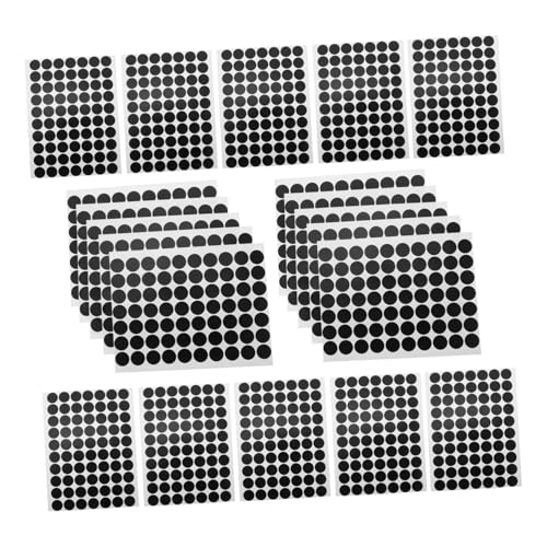 SHINEOFI 25 Blatt Wasserdichte Runde Schwarze Aufkleber Selbstklebende Punktetiketten Bögen mit Vielseitig Beschriftbare Klebepunkte für Flaschen Gefrierfach Büro und Diy-organisation SHINEOFI 25 Blatt Wasserdichte Runde Schwarze Aufkleber Selbstklebende Punktetiketten Bögen mit Vielseitig Beschriftbare Klebepunkte für Flaschen Gefrierfach Büro und Diy-organisation von SHINEOFI