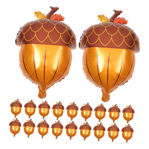 SHINEOFI 25 Stück Aluminiumfilm Zirlballon Luftballons Fallen Feiertagsballons Luftballons Für Geburtstagsfeiern Aufblasbarer Folienballon Herbstsaison Ballondekoration Aluminiumfolie von SHINEOFI