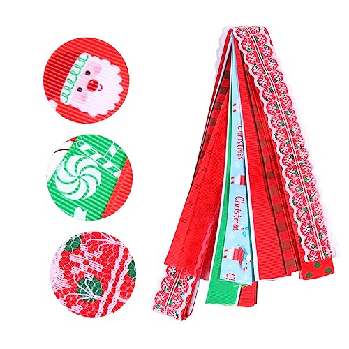 SHINEOFI 25 Stück Band Für Weihnachten Verpackung Und Band Schleife Weihnachtsdekorationen Urlaub Geschenkband Weihnachtsbanddekoration Weihnachtsband Verdrahtet Weihnachtsband Diy Stoff von SHINEOFI