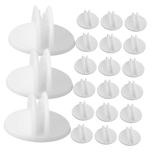 SHINEOFI 25 Stück Etikettenhalter Warenanhänger Werbeclips Tag-label-clips Warenschildclip Aus Kunststoff Halter Für Schilderclips Zeichenhalter Pop-werbeclip Rotatable Clips Plastik Weiß von SHINEOFI