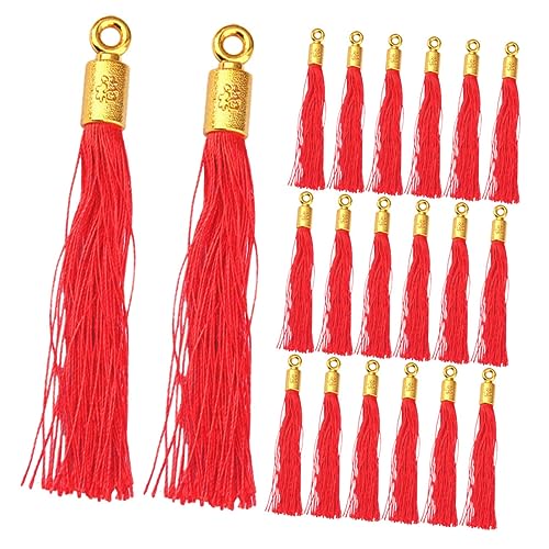 SHINEOFI 25 Stück Teiliges Chinesische Knoten Quasten Anhänger Leuchtend Roter Frühlingsfest Schmuck Handgefertigte Dekorative Troddeln für Auto Schlüssel Tasche Rucksack DIY Accessoires SHINEOFI 25 Stück Teiliges Chinesische Knoten Quasten Anhänger Leuchtend Roter Frühlingsfest Schmuck Handgefertigte Dekorative Troddeln für Auto Schlüssel Tasche Rucksack DIY Accessoires von SHINEOFI