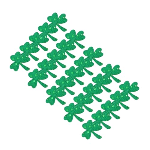 SHINEOFI 25 Stück Teiliges DIY Kleeblatt Pailletten Set Grüne Aufnäher für Garten Dekoration Kreative Handwerks und Bekleidungsapplikationen zum Patricks Day von SHINEOFI
