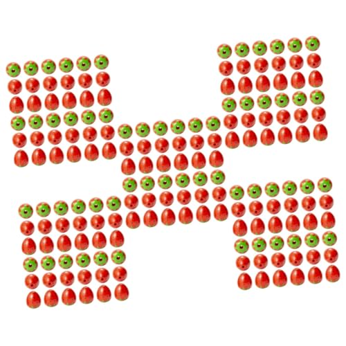 SHINEOFI 250 Stk Erdbeer-Holzperlen Aquarell-Palette Erdbeer-Abstandsperlen home decor wohnungseinrichtung Erdbeeren Obst DIY-Material Bastelperlen Quaste Verstreute Perlen Hanfseil Korn von SHINEOFI