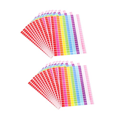 SHINEOFI 25Blatt Bunte Rechteckige Etiketten Selbstklebende Aufkleber für Organisation Verpackung Büro Schule und Kreative Projekte Farbcodierte Kompakte Beschriftungsaufkleber für und von SHINEOFI