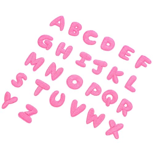 SHINEOFI 26 Stück Bügel Buchstaben Patch Socken Kleidung Patch Aufkleber Buchstaben Bestickte Applikation Zum Aufbügeln Alphabete Kleidungszubehör Zum von SHINEOFI