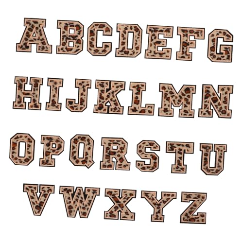 SHINEOFI 26 Stück Pflaster mit Leoparden muster Flicken für Bekleidung stickerei Kleidung Dekoration Buchstabenpatches kleben kleine Buchstaben zum Aufbügeln Flanell Light Brown SHINEOFI 26 Stück Pflaster mit Leoparden muster Flicken für Bekleidung stickerei Kleidung Dekoration Buchstabenpatches kleben kleine Buchstaben zum Aufbügeln Flanell Light Brown von SHINEOFI
