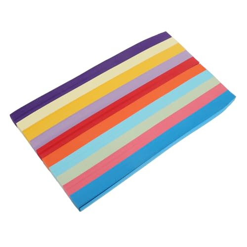 SHINEOFI 2700 Blatt Origami Papier Streifen Einfarbig Doppelseitig Langlebig und Formstabil für DIY Bastelprojekte und Stern Dekoration Farben Vielseitiges Bastelpapier von SHINEOFI