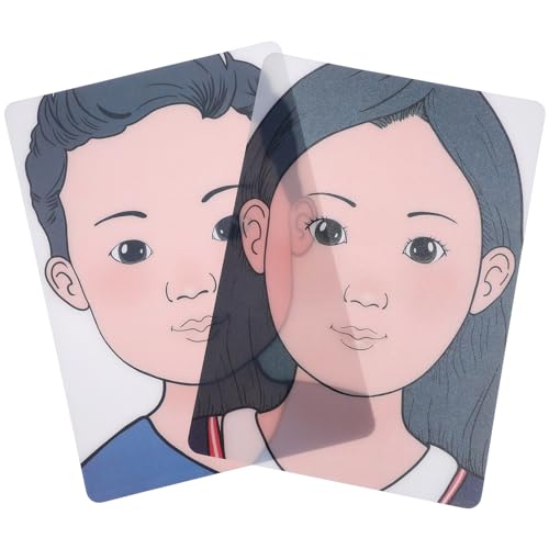 SHINEOFI 2Pcs Makeup Painting Practice Board Face Paint Exercise Template Reusable Makeup Painting Stencils Tool Display for Stage Home Facial Supplies (Boy & Girl) von SHINEOFI