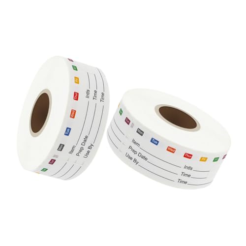 SHINEOFI 2Rollen Lebensmitteletiketten Abnehmbare Datumsetiketten für Gefrierschrank und Kühlschrank Selbstklebend Klare Beschriftung Weiche Farben Für Lebensmittelbehälter und SHINEOFI 2Rollen Lebensmitteletiketten Abnehmbare Datumsetiketten für Gefrierschrank und Kühlschrank Selbstklebend Klare Beschriftung Weiche Farben Für Lebensmittelbehälter und von SHINEOFI