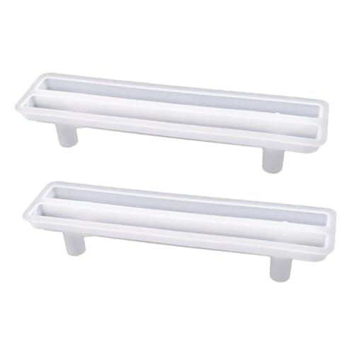 SHINEOFI 2Stücke DIY Silikonform für Tablettgriffe Dekorative Gießform für Teetabletts Vielseitige Epoxidharz Bastelprojekte Langlebig und Einfach zu Entformen von SHINEOFI