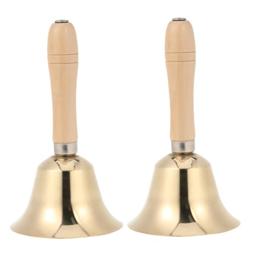 SHINEOFI 2Stücke Handglocke aus Massivem Kupfer mit Ergonomischem Holzgriff Laute Esstisch Glocke für Hochzeiten Unterricht Partys und Yoga Vielseitig Einsetzbar SHINEOFI 2Stücke Handglocke aus Massivem Kupfer mit Ergonomischem Holzgriff Laute Esstisch Glocke für Hochzeiten Unterricht Partys und Yoga Vielseitig Einsetzbar von SHINEOFI