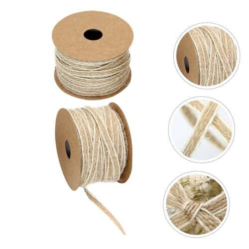 SHINEOFI 2Stücke Jute Geschenkband Vintage Hochzeit Sackleinenbänder für DIY Weihnachtsgeschenkverpackung und Party Dekoration SHINEOFI 2Stücke Jute Geschenkband Vintage Hochzeit Sackleinenbänder für DIY Weihnachtsgeschenkverpackung und Party Dekoration von SHINEOFI