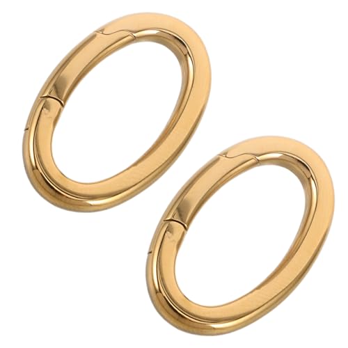 SHINEOFI 2Stücke Ovale Federverschlüsse Langlebige Schmuckverschlüsse für DIY Projekte Armbänder Taschen und Schlüsselanhänger Kratzfest Leicht zu Bedienen Polierte von SHINEOFI