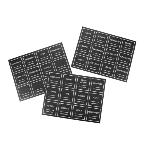 SHINEOFI 3 Blätter Kaffeeküchenlabel Wasserfeste Abwaschbare Etiketten für Gläser und Flaschen für Sirup und Kaffee Strapazierfähig und Wiederverwendbar SHINEOFI 3 Blätter Kaffeeküchenlabel Wasserfeste Abwaschbare Etiketten für Gläser und Flaschen für Sirup und Kaffee Strapazierfähig und Wiederverwendbar von SHINEOFI