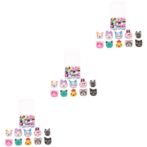 SHINEOFI 3 Boxen tierische Tonperlen schmuck selbstmachen bescherung weihnachten Polymer Charms für die Herstellung von Armbändern Cartoon-Perlen zum Basteln Perlen für Schmuckhersteller von SHINEOFI
